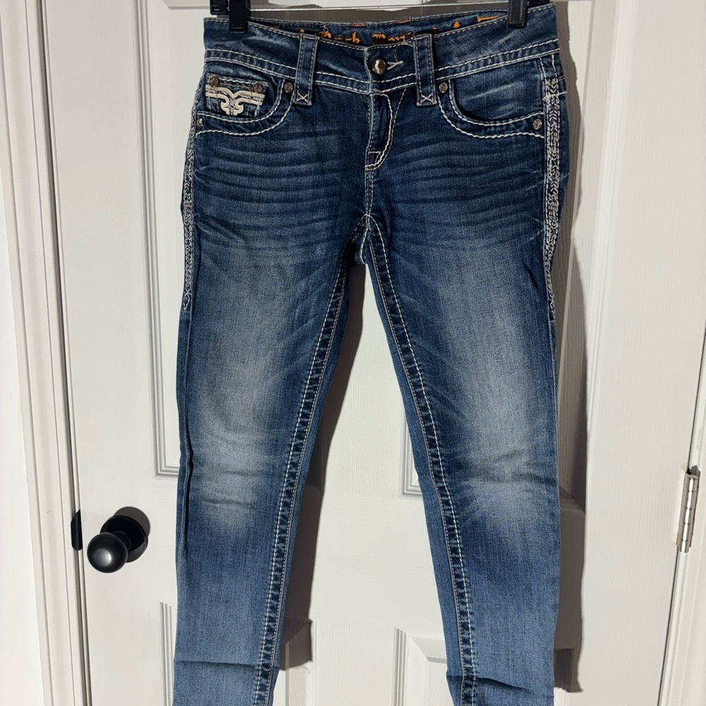 Rock Revival Dark Blue Skinny Jeans for Women